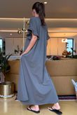 Made in Italy Summer Oscar Pure Cotton T Shirt Dress Mocha /12 =